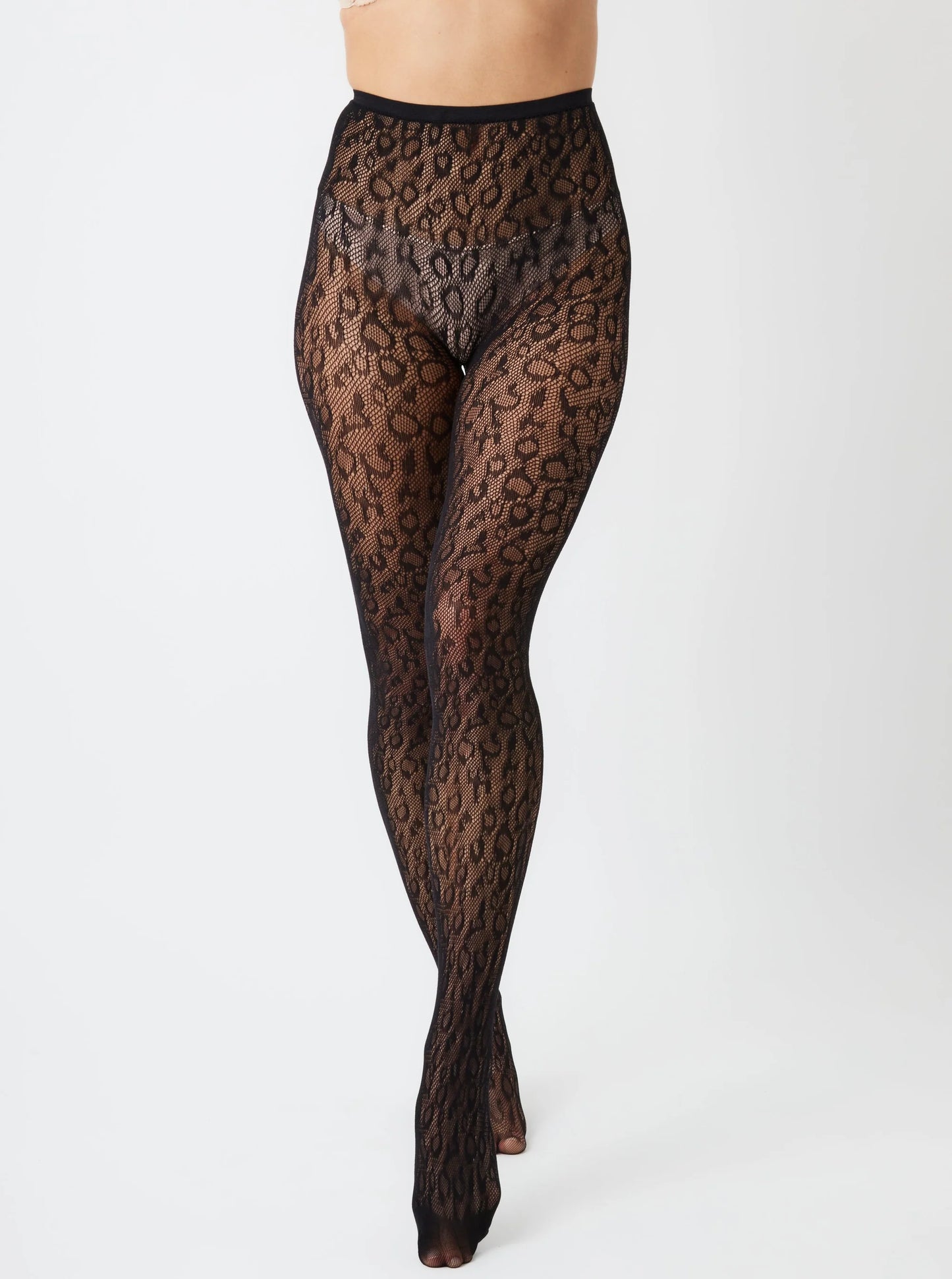 LEOPARD FISHNET TIGHTS