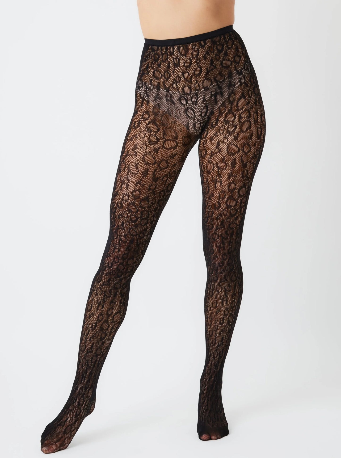 LEOPARD FISHNET TIGHTS