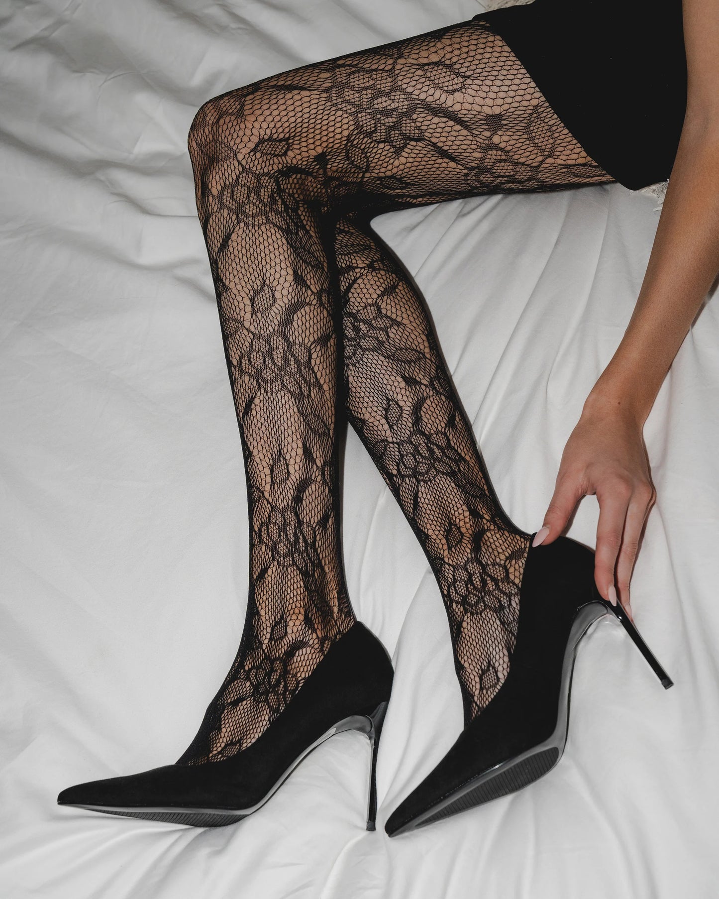 LACE FLORAL TIGHTS