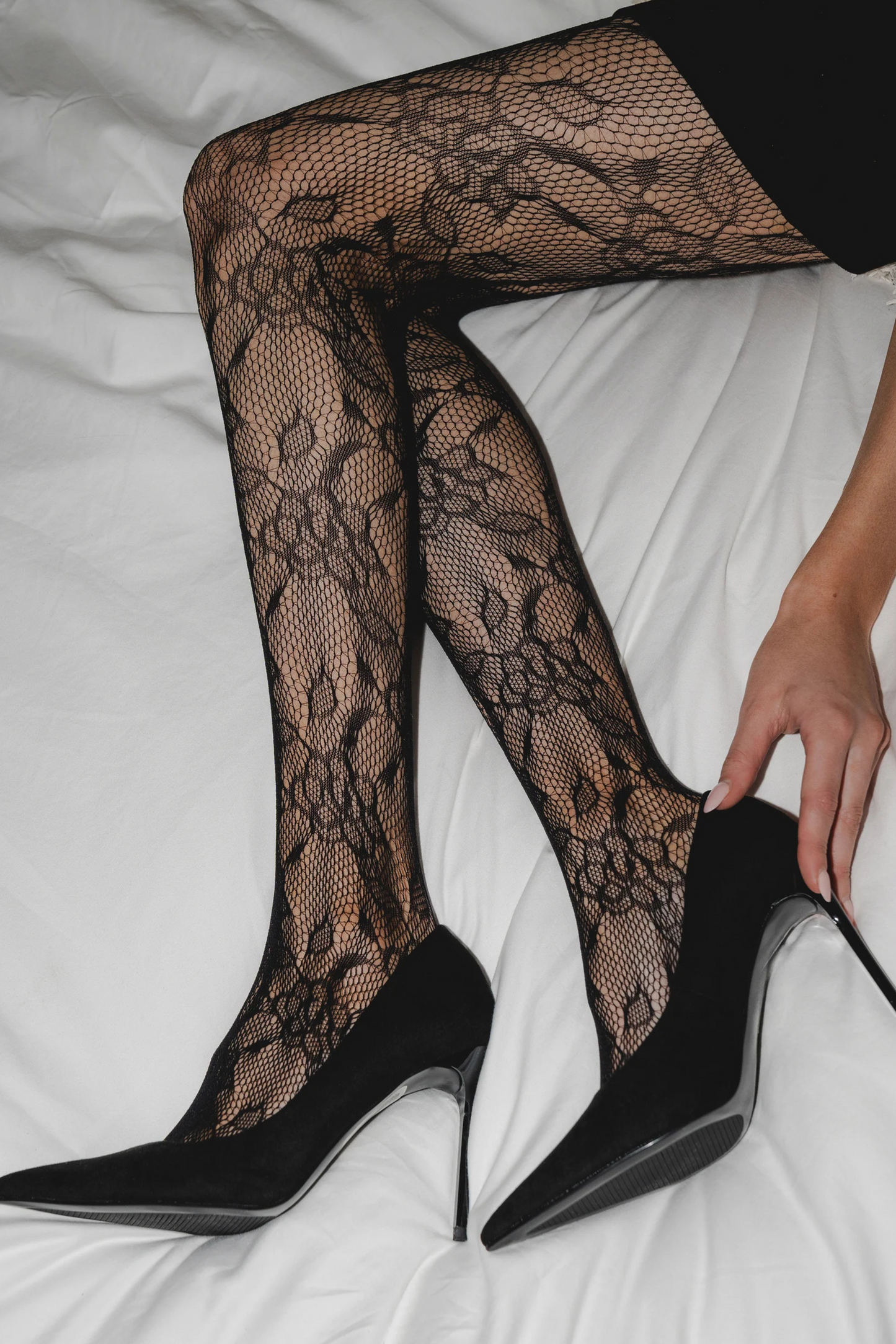 LACE FLORAL TIGHTS